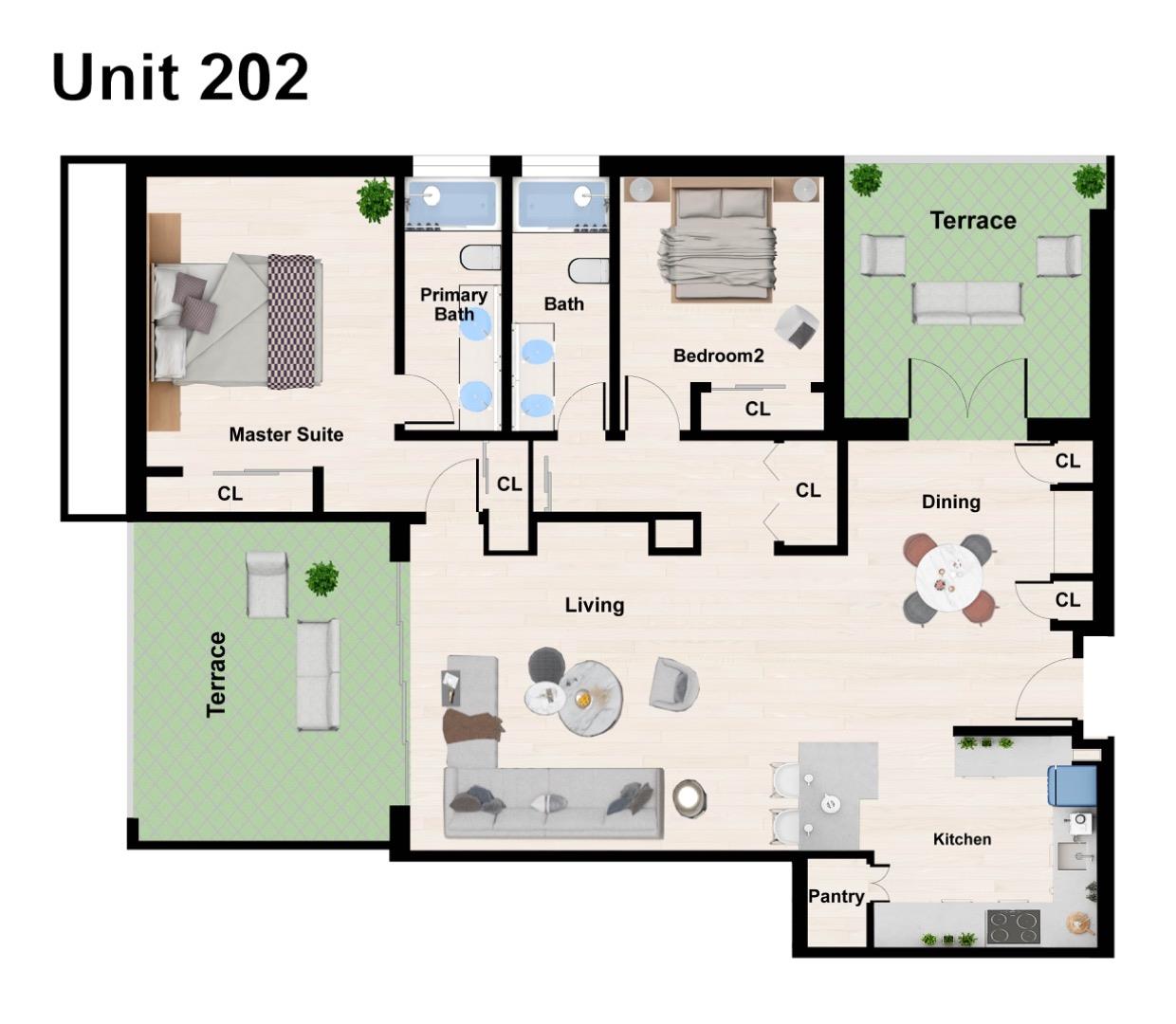 115 El Camino Real 202 - Living area