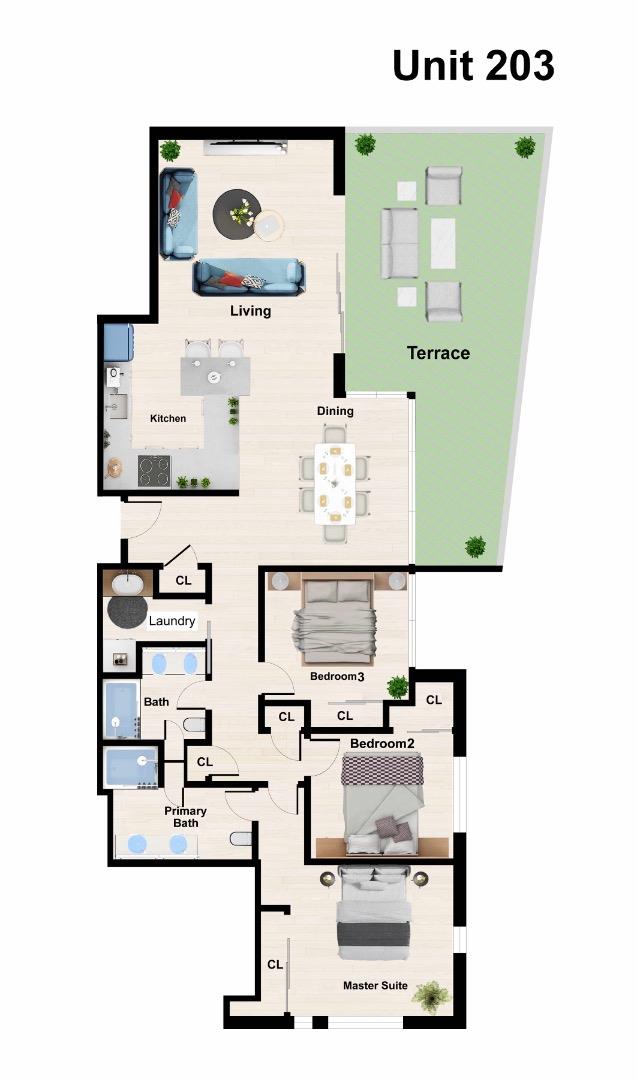 115 El Camino Real 203 - Living area