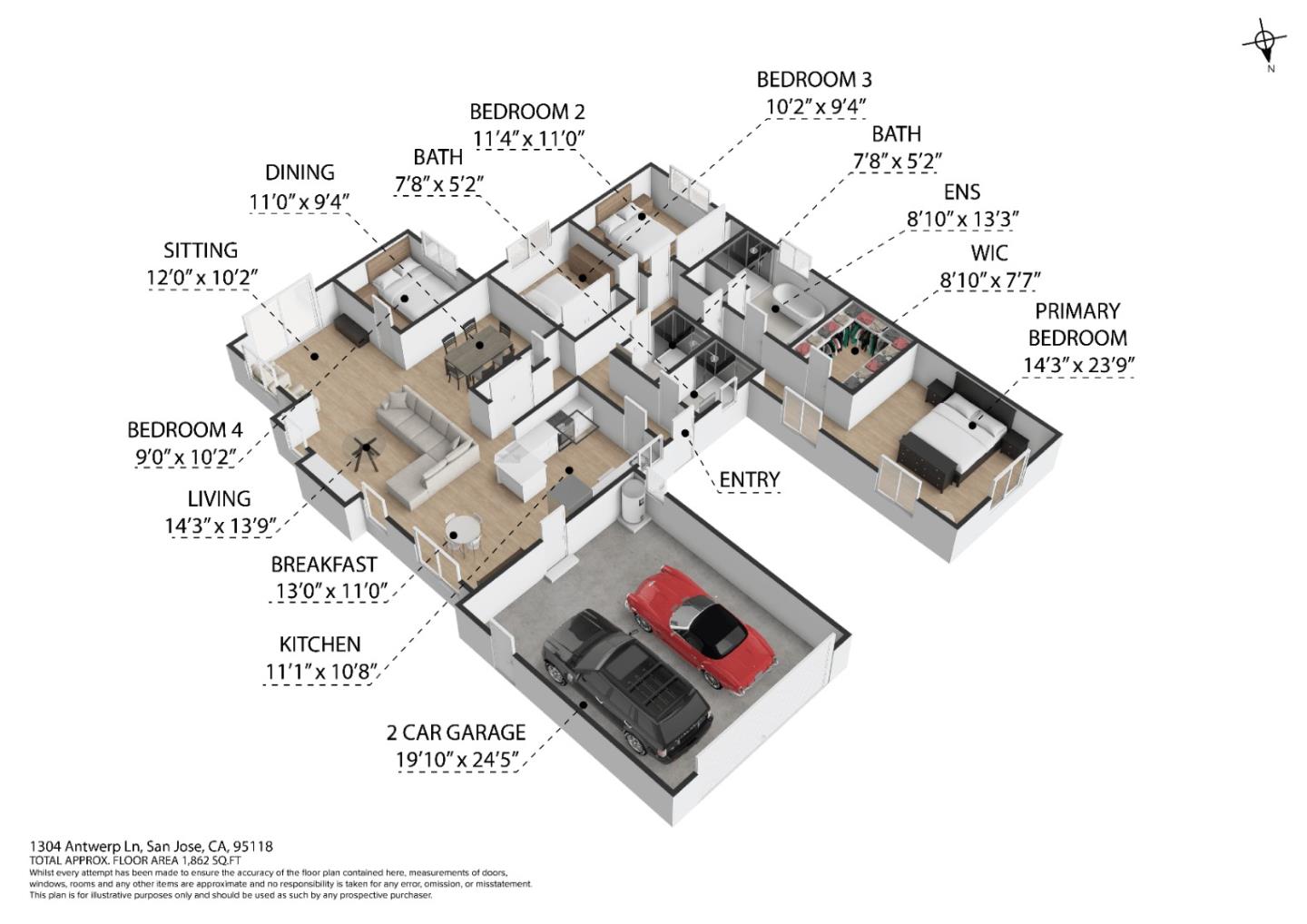 1304 Antwerp LN - Living area